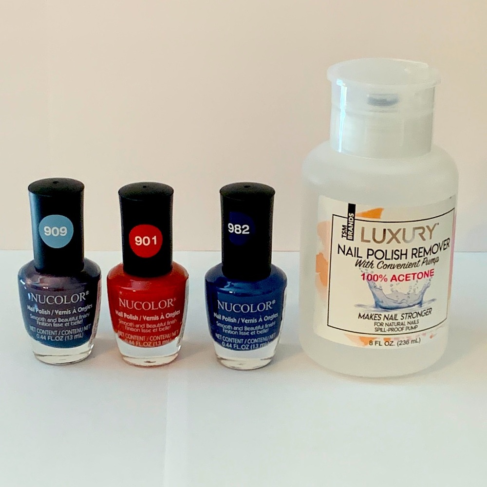 Bundle  NUCOLOR  Nail Polish and  Nail Polish Remover